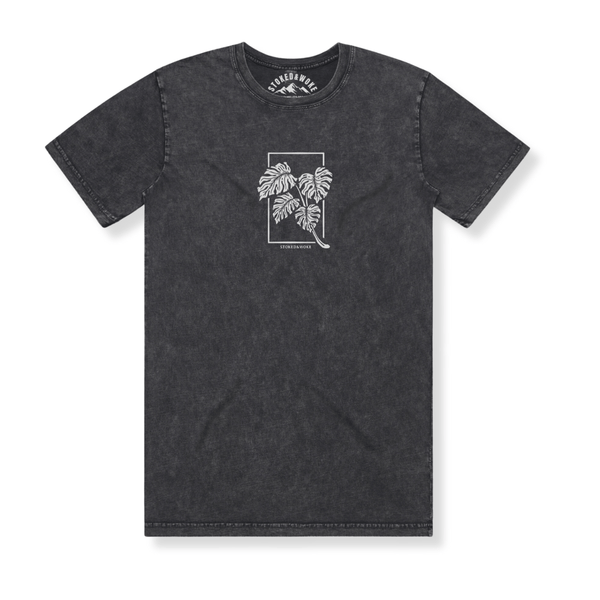 Stone Washed "Monstera" Tee - Stoked&Woke Clothing