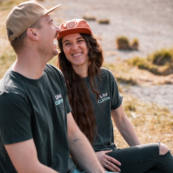 Stone Washed "Stay Groovy" Tee - Stoked&Woke Clothing