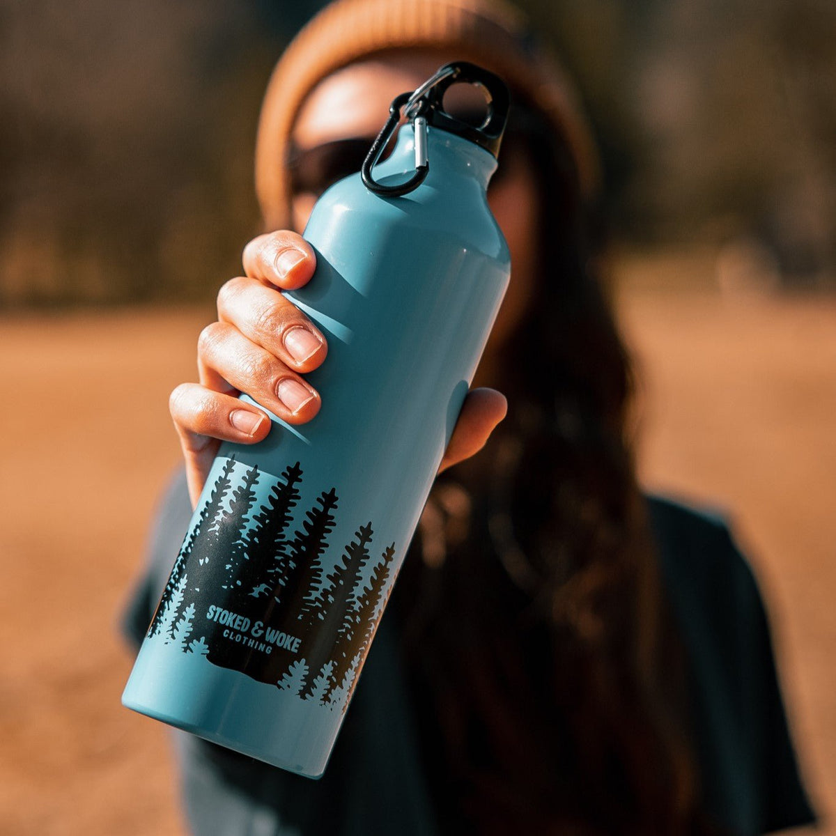 800ml "Woodland" Water Bottle - Stoked&Woke Clothing