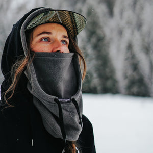 Fleece Hood "Stone Grey" - Stoked&Woke Clothing