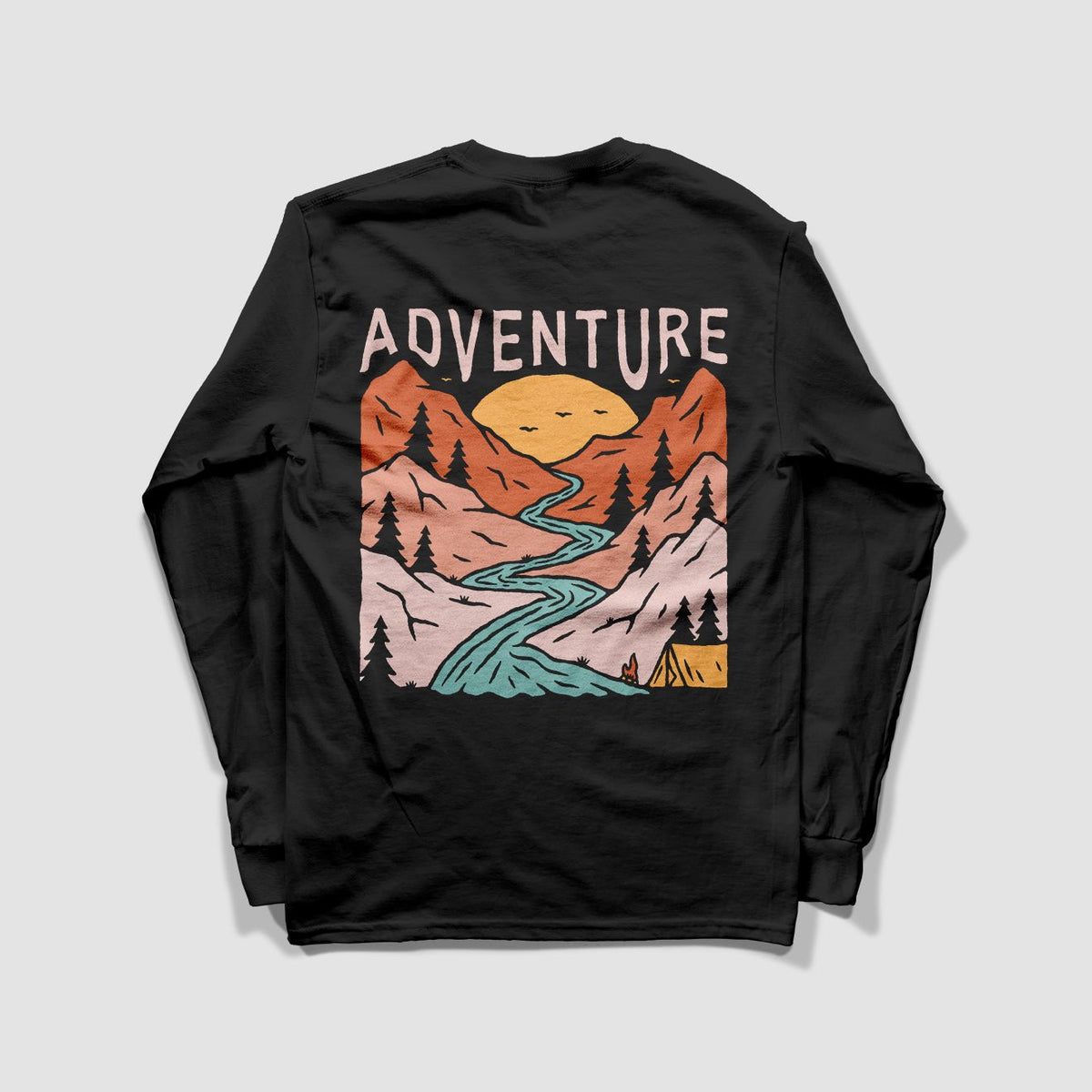 Organic "Adventure" Long Sleeve Tee - Stoked&Woke Clothing