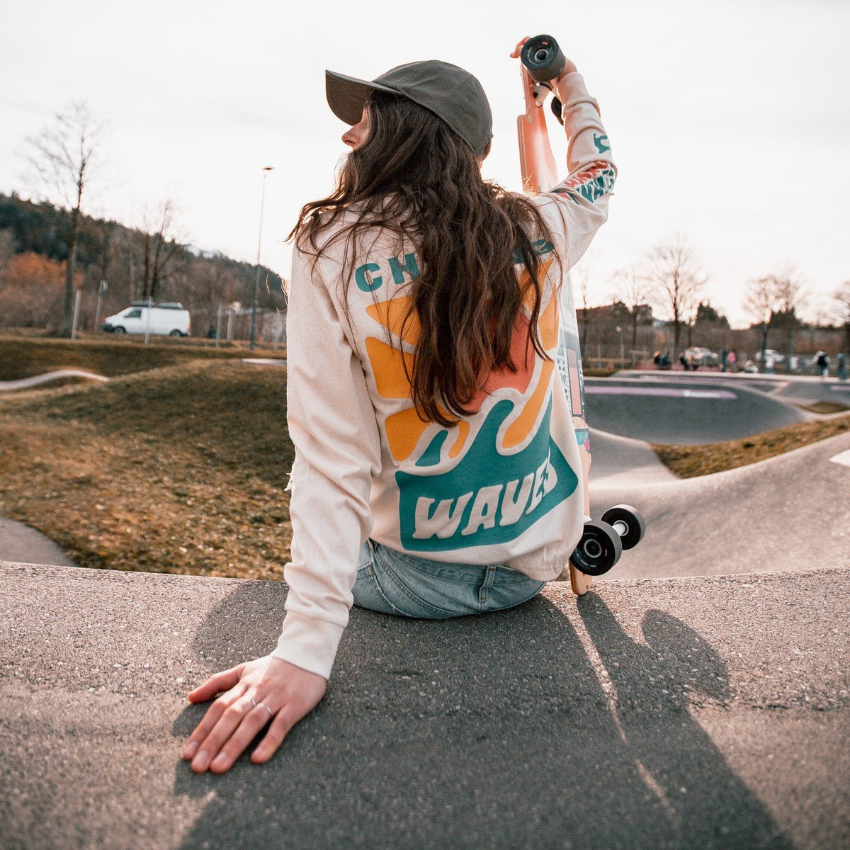 Organic "Chasing Waves" Long Sleeve Tee - Stoked&Woke Clothing