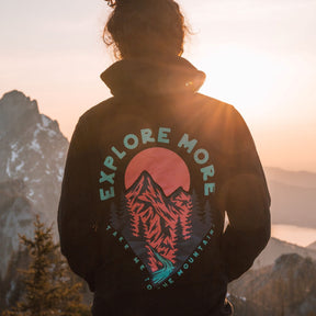 Organic "Explore More" Hoodie - Stoked&Woke Clothing