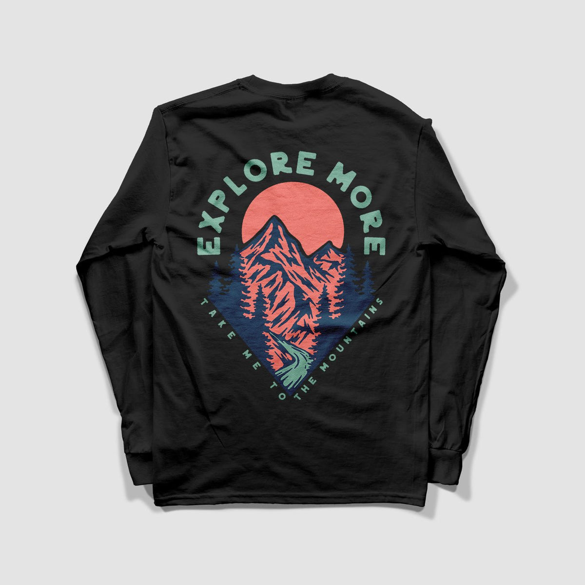 Organic "Explore More" Long Sleeve Tee - Stoked&Woke Clothing