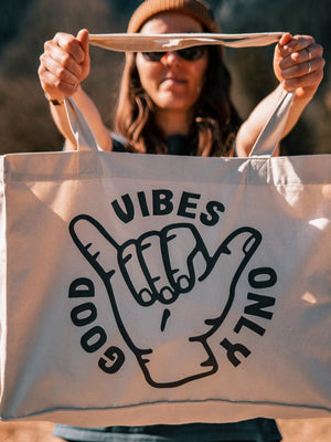 Organic "Good Vibes" Tote Bag - Stoked&Woke Clothing