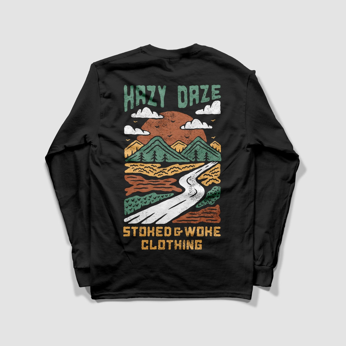 Organic "Hazy Daze" Long Sleeve Tee - Stoked&Woke Clothing