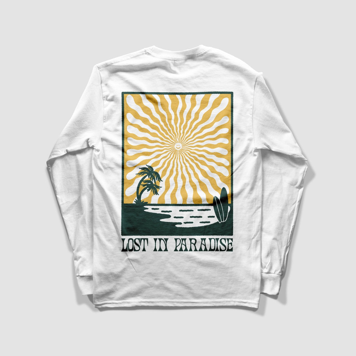 Organic "Lost in Paradise" Long Sleeve Tee - Stoked&Woke Clothing