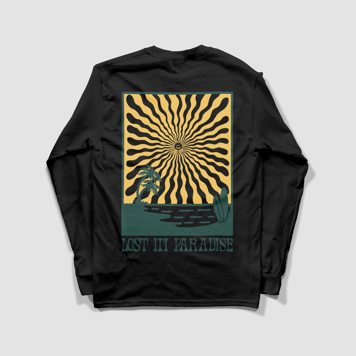 Organic "Lost in Paradise" Long Sleeve Tee - Stoked&Woke Clothing