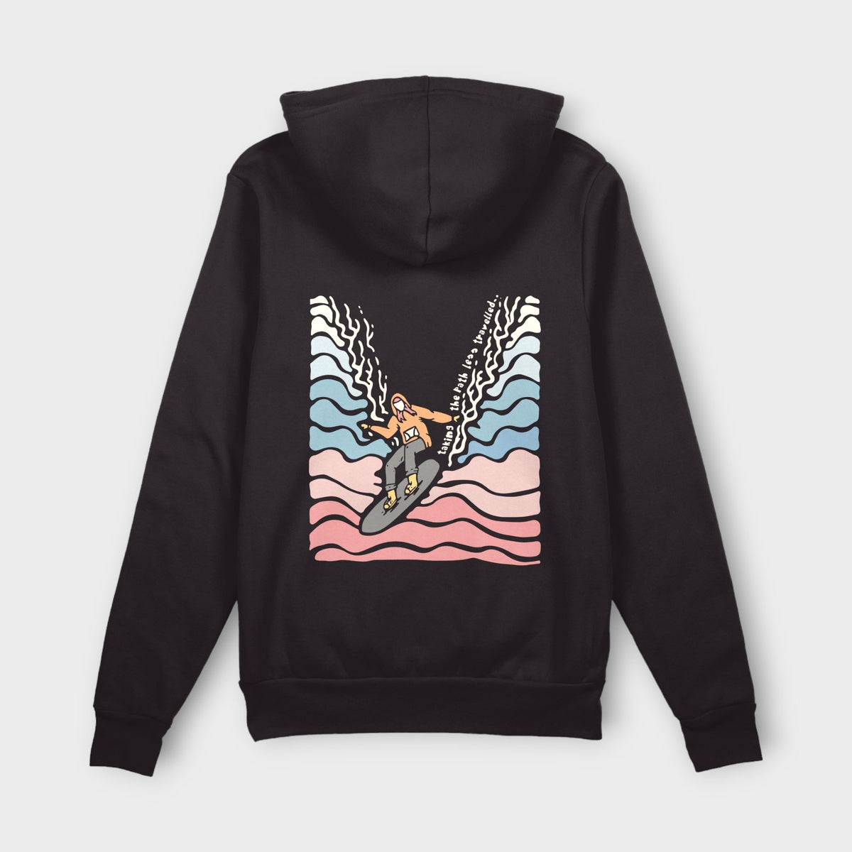 Organic "Path Less Travelled" Hoodie - Stoked&Woke Clothing