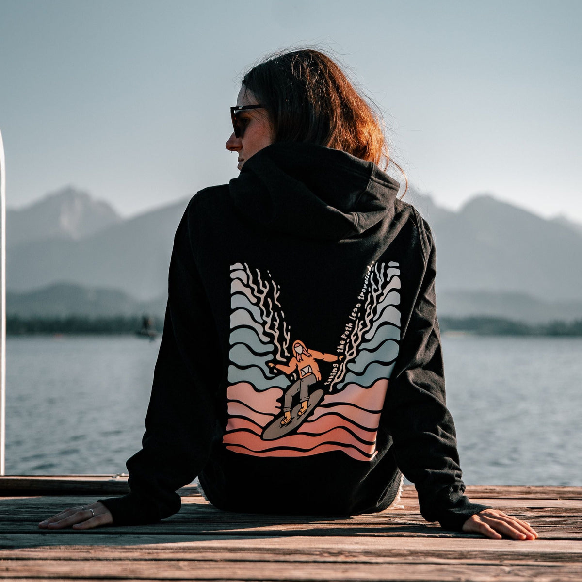 Organic "Path Less Travelled" Hoodie - Stoked&Woke Clothing