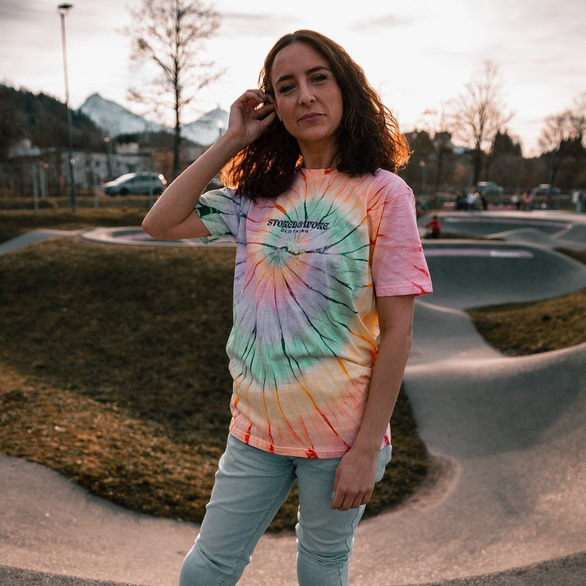 Organic "Rainbow Ripple" Tee - Stoked&Woke Clothing