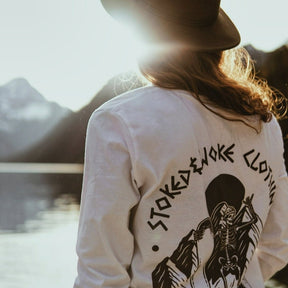 Organic "Ride or Die" Long-sleeve Tee - Stoked&Woke Clothing
