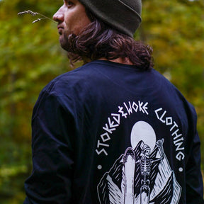 Organic "Ride or Die" Long-sleeve Tee - Stoked&Woke Clothing