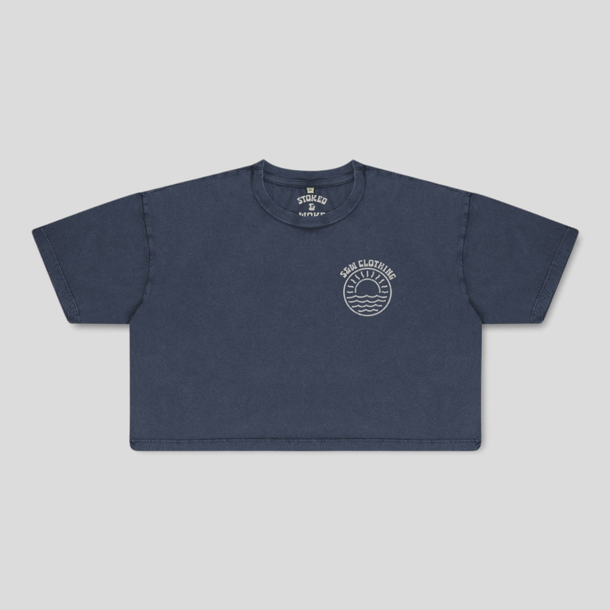 Organic "Seaside" Croptop - Stoked&Woke Clothing
