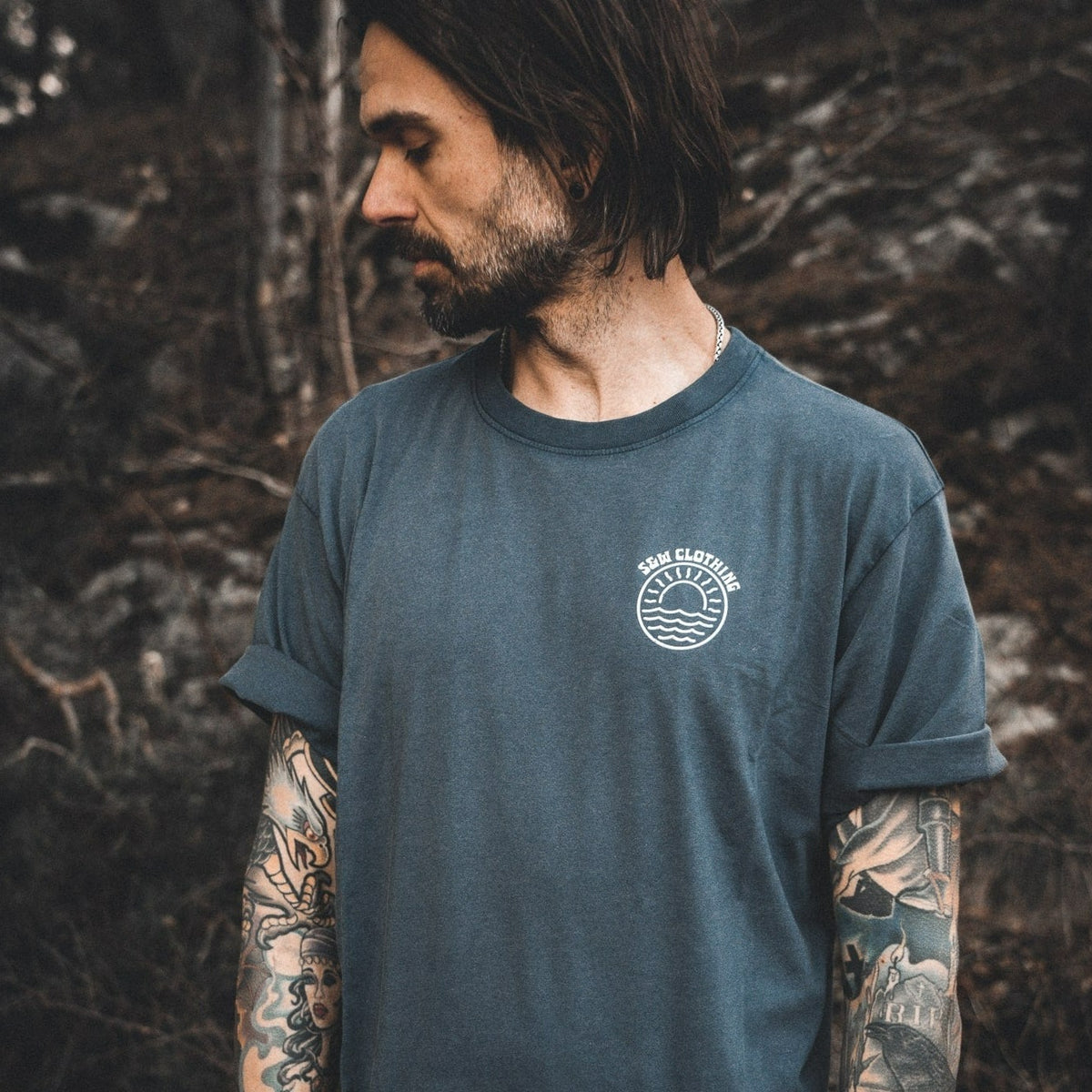 Organic "Seaside" Stone-wash Tee - Stoked&Woke Clothing