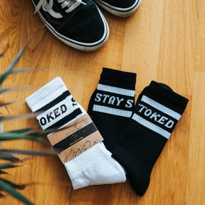Organic "Stay Stoked" Socks - Stoked&Woke Clothing