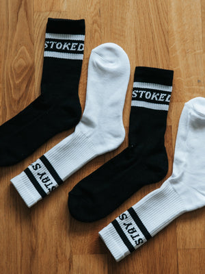 Organic "Stay Stoked" Socks - Stoked&Woke Clothing