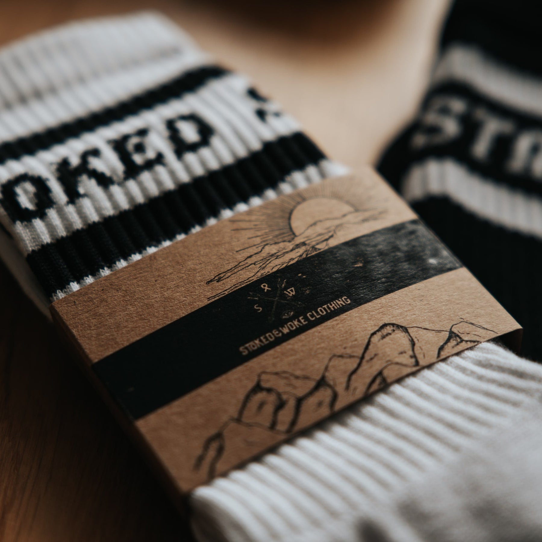 Organic "Stay Stoked" Socks - Stoked&Woke Clothing