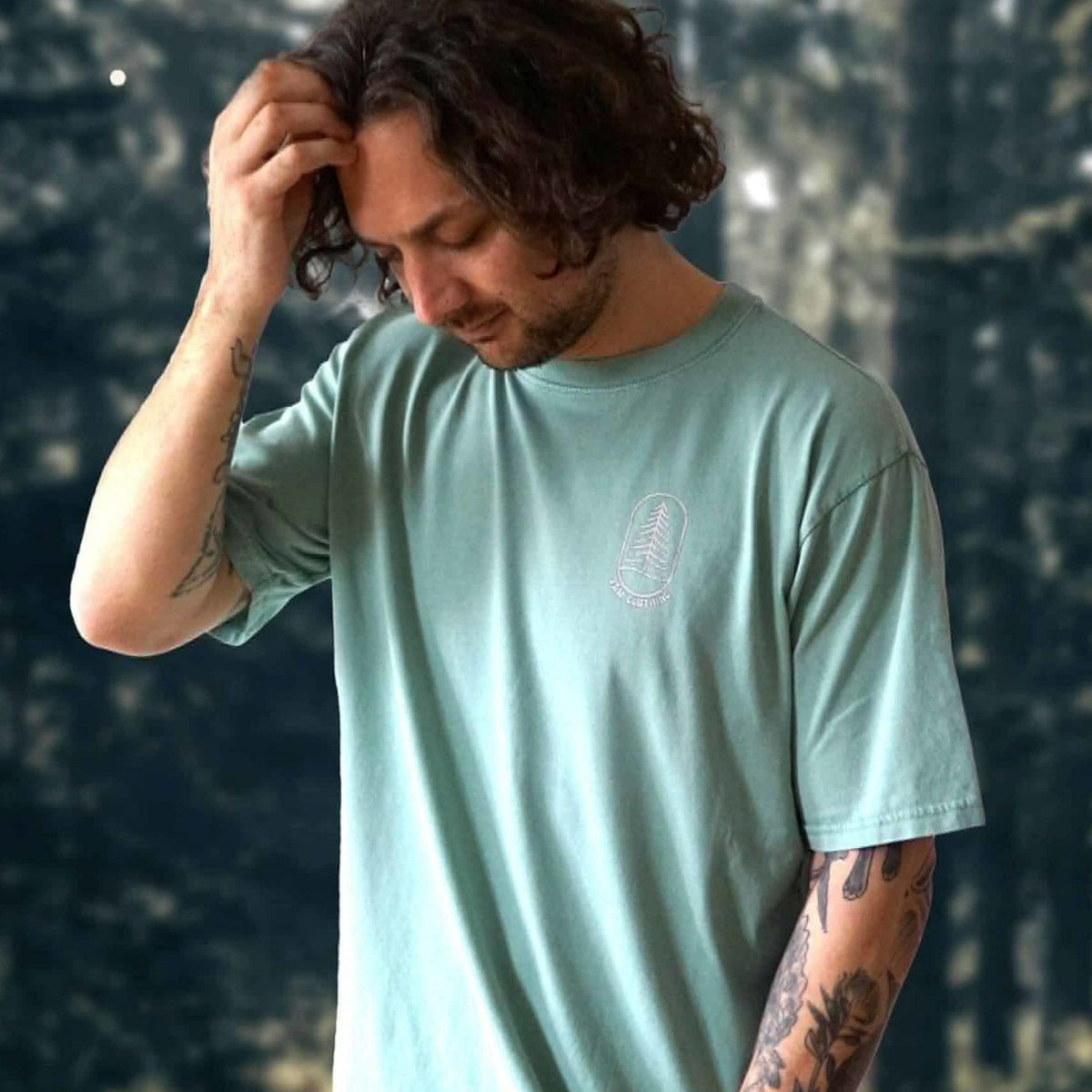 Organic "Tree" Stone-wash Tee - Stoked&Woke Clothing