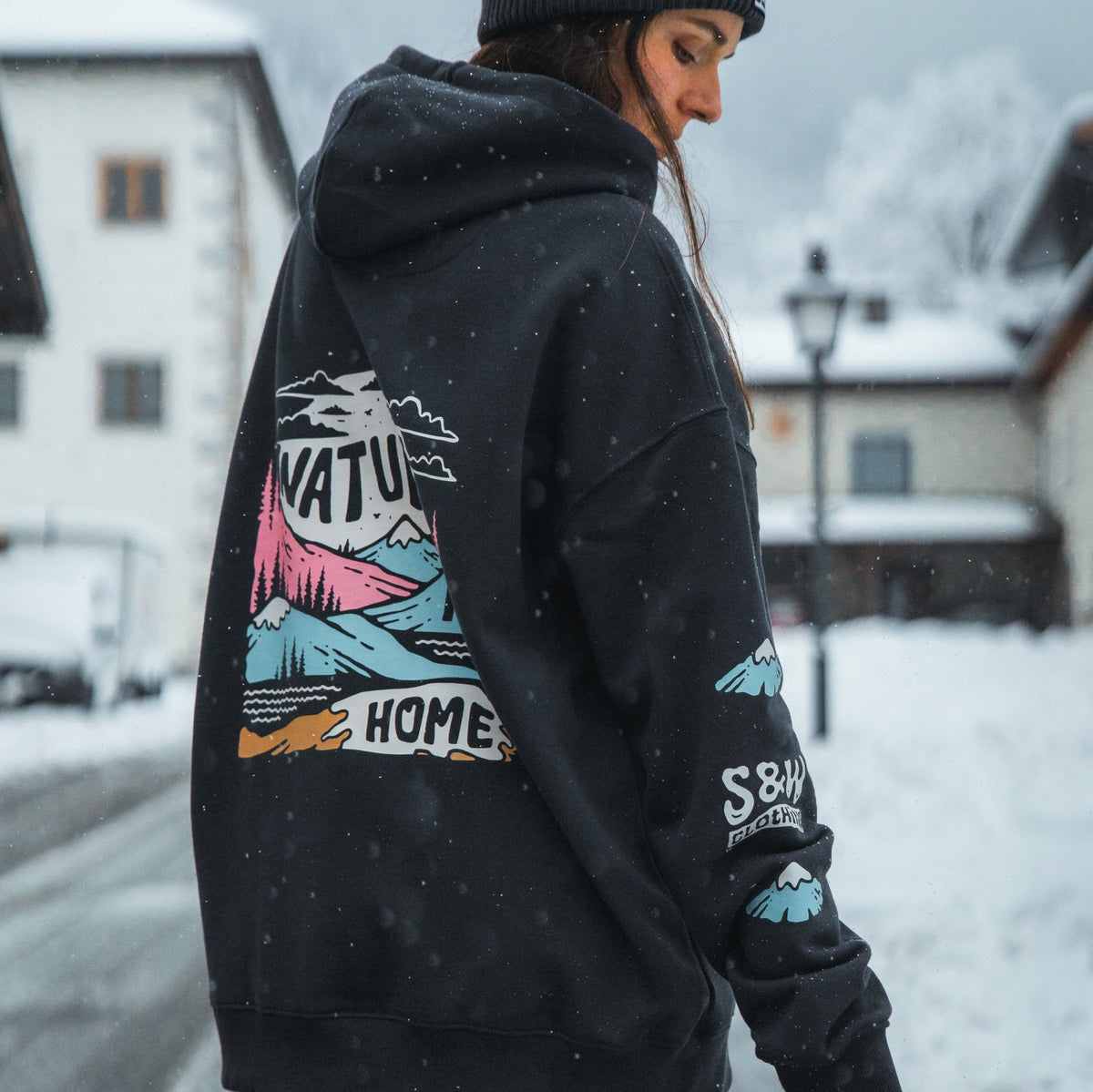 Over-sized "Nature Is Home" Hoodie - Stoked&Woke Clothing