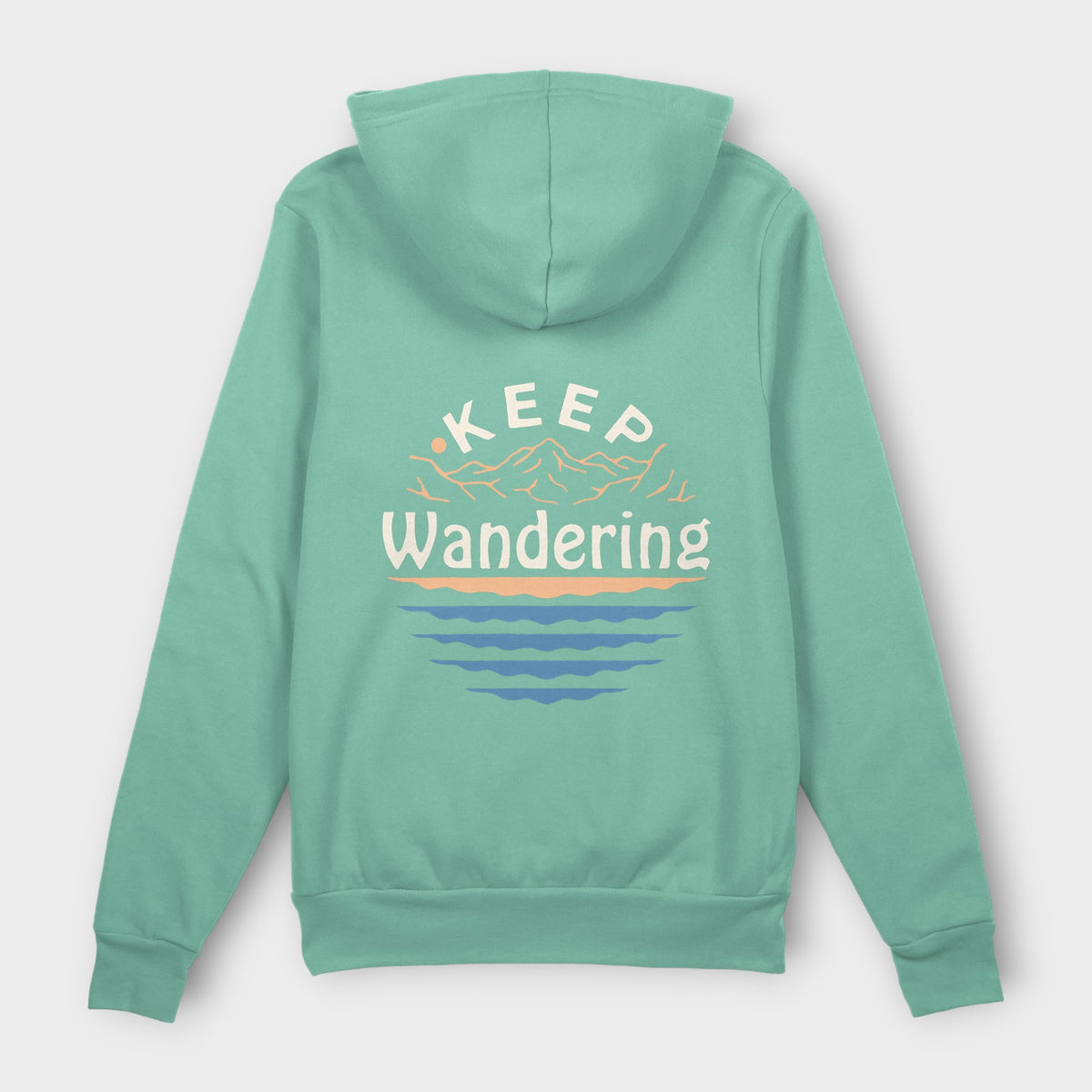 Sage Green "Keep Wandering" Hoodie - Stoked&Woke Clothing