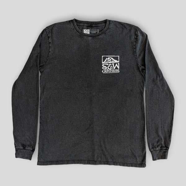 Stone Washed "Land Meets Sky" Long-sleeve Tee - Stoked&Woke Clothing